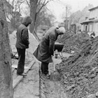 Kanalisationsbau im „Mach mit!“-Wettbewerb  im Zorenappelweg 1973/74 (Foto: Sammlung Heidrun Lorenzen)