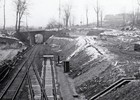 Gründungsarbeiten für die vierspurige Straßenbrücke über die Eisenbahnstrecke Rostock – Stralsund 1972 (Foto: Volkmar Baier)