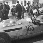 Osthafenkursrennen, Fahrer Krause aus Reichenbach 1952 (Foto: Archiv der Hansestadt Rostock)