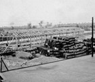 Bau der Lagerhalle im Jahr 1937. (Foto: Sammlung Achim Merkord)